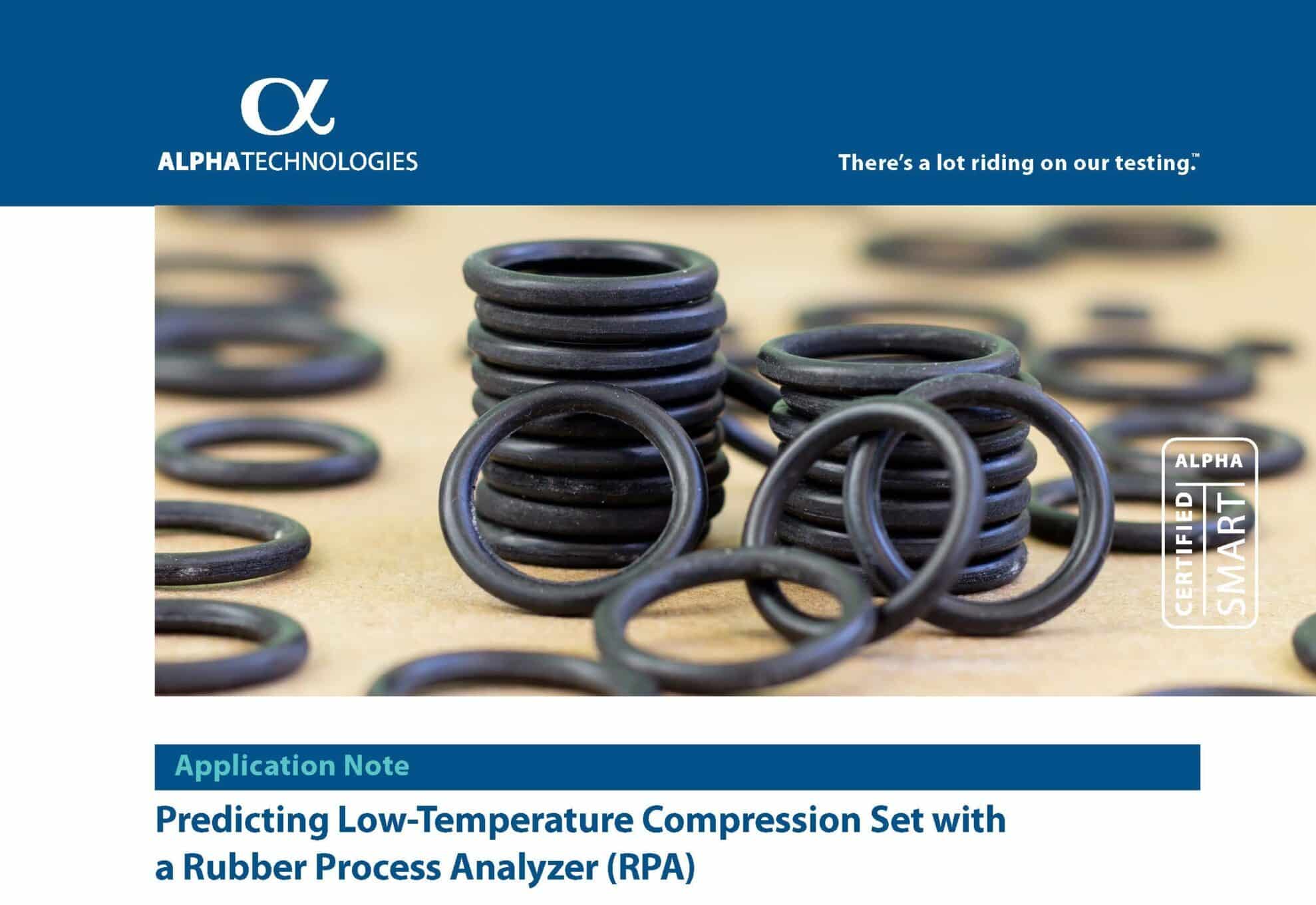 Application note cover: Predicting Low Temperature Compression Set with a Rubber Process Analyzer